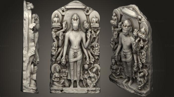Скульптуры индийские (Авалокитевара, STKI_0192) 3D модель для ЧПУ станка